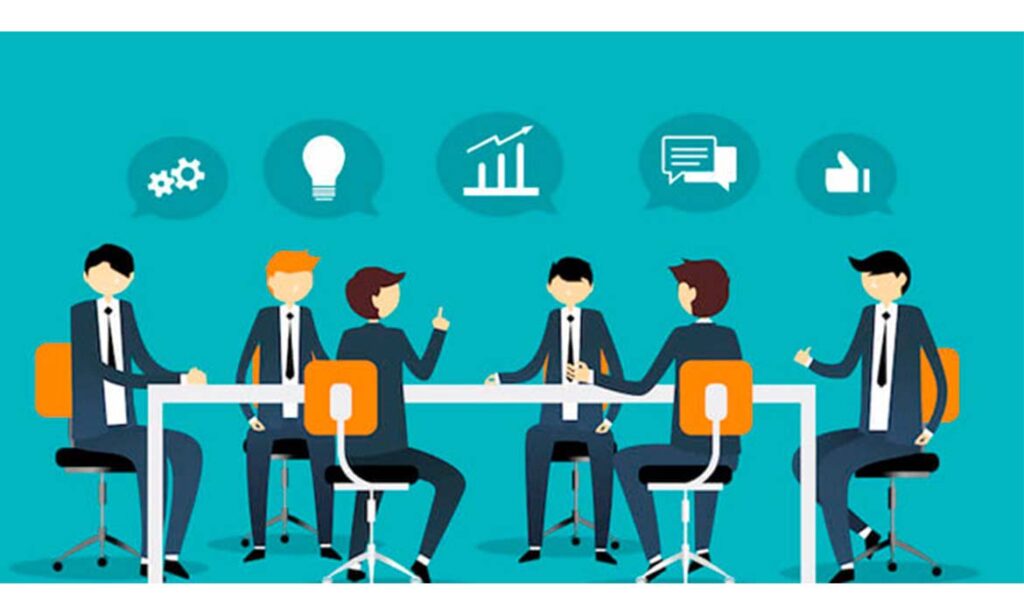 Une équipe commerciale qui débat autour de la méthode SPIN Selling